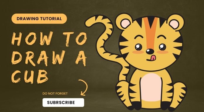 How to draw Cub | Easy step by step Cub | Drawing Tutorial for Kids | Colorful Sketches