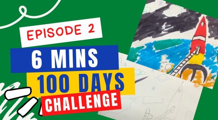 EPISODE 2 | 6 mins 100 days challenge Sketching Challenge | step by step Drawing Tutorials for kids