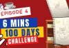 EPISODE 4 | 6 mins 100 days challenge Sketching Challenge | step by step Drawing Tutorials for kids