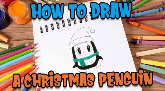 How To Draw A Christmas Penguin