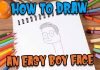 How to draw a boy face