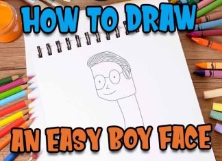 How to draw a boy face