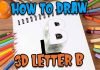 How to draw 3d letter B