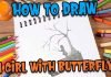 How to draw a girl with Butterfly in Moonlight for beginners || Pencil sketch || Art Video