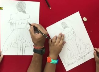 How to draw a girl with beautiful dress for beginners || Pencil Sketch || Drawing Tutorial