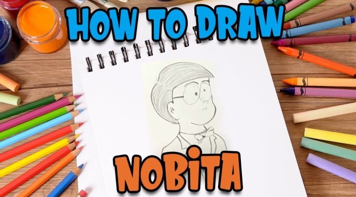 How to draw nobita | Easy nobita pencil drawing sketching for beginners kids #shorts