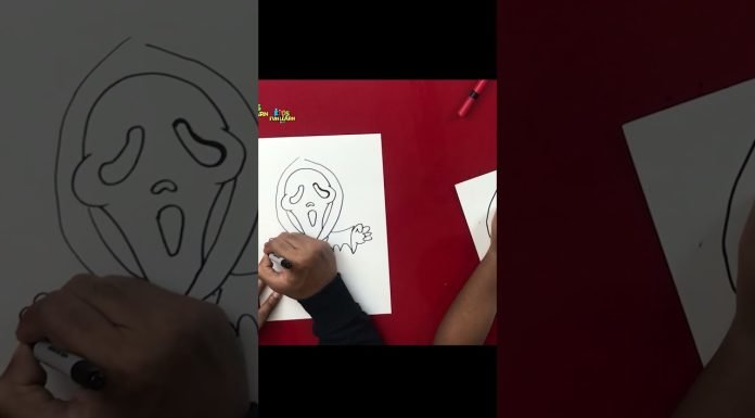 Lets draw a ghost #shorts for fun with kids easy step by step