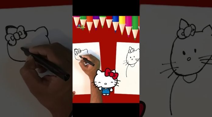 How to draw Hello Kitty for Kids #shorts