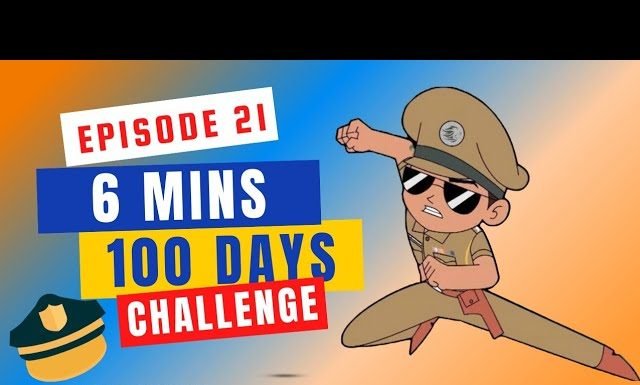 EPISODE 21 | 6 mins 100 days Sketching Challenge for kids | Easy Drawing of LITTLE SINGHAM