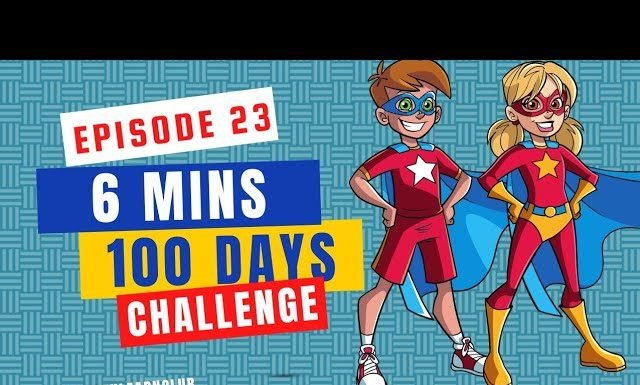 EPISODE 23 | 6 mins 100 days Sketching Challenge for kids | Easy Drawing of Super Boy and Super Girl