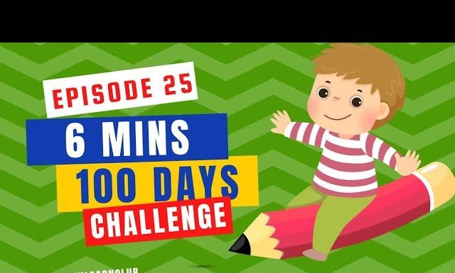 EPISODE 25 | 6 mins 100 days Sketching Challenge for kids | Easy Drawing of BOY ON PENCIL