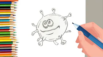 EPISODE 45 | 6 mins 100 days Sketching Challenge for kids | How to draw monster coronavirus