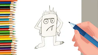 EPISODE 41 | 6 mins 100 days Sketching Challenge for kids | How to draw funny monster