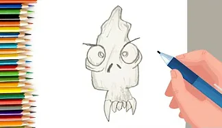 EPISODE 42 | 6 mins 100 days Sketching Challenge for kids | How to draw scary monster