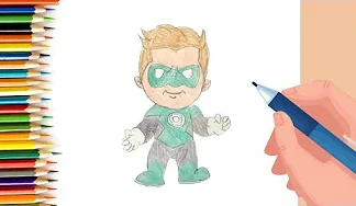 EPISODE 67 | 6 mins 100 days Sketching Challenge for kids | How to draw Green Lantern?