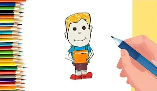 EPISODE 51 | 6 mins 100 days Sketching Challenge for kids | How To Draw A Boy Back To School