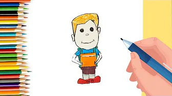 EPISODE 51 | 6 mins 100 days Sketching Challenge for kids | How To Draw A Boy Back To School