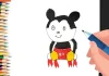 EPISODE 52 | 6 mins 100 days Sketching Challenge for kids | How To Draw Mickey Mouse