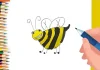 EPISODE 54 | 6 mins 100 days Sketching Challenge for kids | How to draw a Bee
