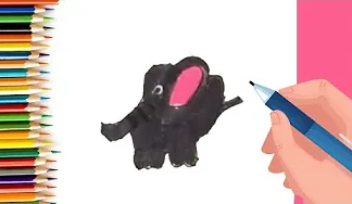 EPISODE 55 | 6 mins 100 days Sketching Challenge for kids | How to draw an Elephant