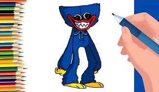 EPISODE 58 | 6 mins 100 days Sketching Challenge for kids | How to draw Huggy Wuggy