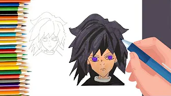 EPISODE 65 | 6 mins 100 days Sketching Challenge for kids | How To Draw Giyu Tomioka