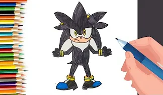 EPISODE 66 | 6 mins 100 days Sketching Challenge for kids | How to draw silver sonic the hedgehog