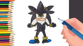 EPISODE 66 | 6 mins 100 days Sketching Challenge for kids | How to draw silver sonic the hedgehog