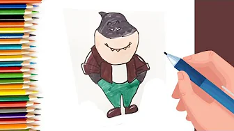 EPISODE 69 | 6 mins 100 days Sketching Challenge for kids | How to draw Mr. Shark from bad guys