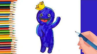 EPISODE 70 | 6 mins 100 days Sketching Challenge for kids | How to draw rainbow friends blue