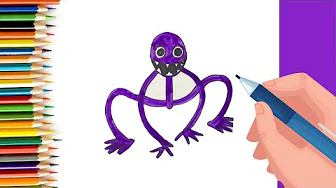 EPISODE 72 | 6 mins 100 days Sketching Challenge for kids | How to draw Rainbow Friends Purple