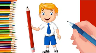 EPISODE 32 | 6 mins 100 days Sketching Challenge for kids | Sketch of a boy with pencil | School boy drawing