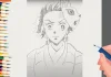 How to Draw TANJIRO KOMADO Demon Slayer | Kimetsu no Yaiba