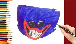 How to draw huggy wuggy