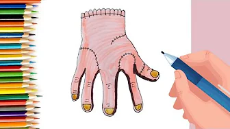 How to draw Thing from Wednesday Netflix