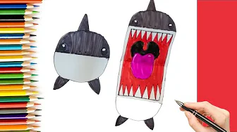 How to draw shark folding surprise