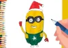 How to draw Christmas Minion