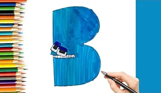 How to draw alphabet lore B