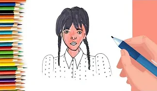 How to Draw Adams from The Wednesday #netflix #drawing #adamsfamily