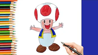 How to Draw Toad from Super Mario | Step-by-Step Tutorial