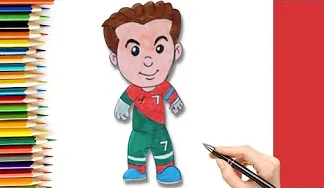 How to draw Christiano Ronaldo