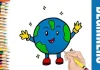 How to draw earth globe