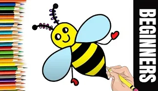 How to draw honey bee