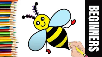 How to draw honey bee