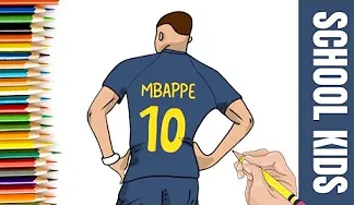 How to draw mbappe