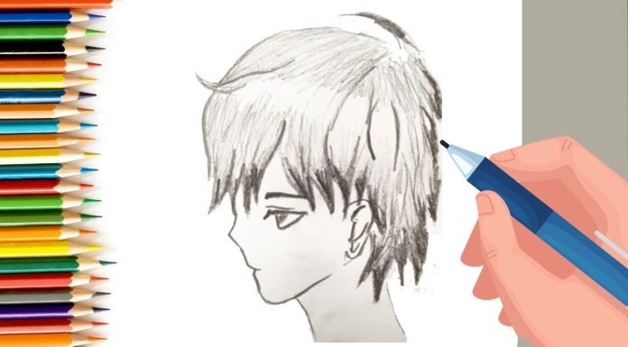 EPISODE 29 | 6 mins 100 days Sketching Challenge for kids | Easy Drawing of Anime boy with side face