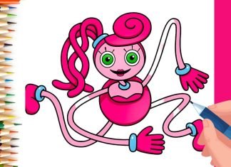 EPISODE 61 | 6 mins 100 days Sketching Challenge for kids | How to draw mommy long legs Poppy playtime