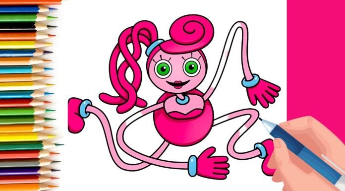 EPISODE 61 | 6 mins 100 days Sketching Challenge for kids | How to draw mommy long legs Poppy playtime