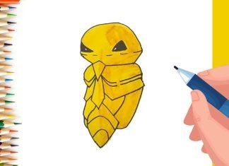 EPISODE 68 | 6 mins 100 days Sketching Challenge for kids | How to draw Kakuna Pokemon?