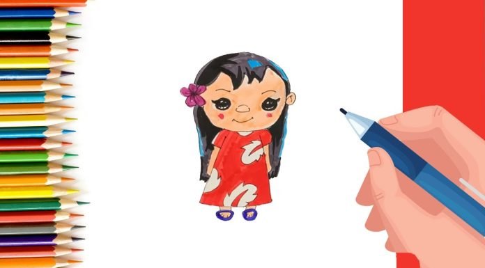 EPISODE 80 | 6 mins 100 days Sketching Challenge for kids | How to draw Lilo from Stitch and Lilo